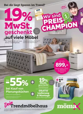 Mömax Katalog in Schweinfurt | 19% Mwst. geschenkt auf fast den gesamten Einkauf | 2025-10-06T00:00:00.000Z - 2025-10-14T00:00:00.000Z