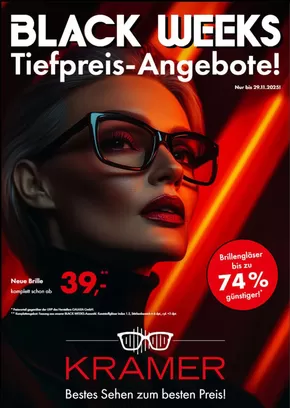 Kramer Brillen Katalog in München | Black Weeks! | 2025-10-27T00:00:00.000Z - 2025-11-29T00:00:00.000Z