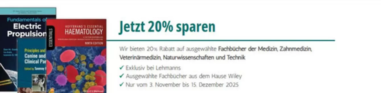 Lehmanns Fachbuchhandlung Katalog in Solingen | Jetzt 20% Sparen | 2025-11-05T00:00:00.000Z - 2025-12-15T00:00:00.000Z