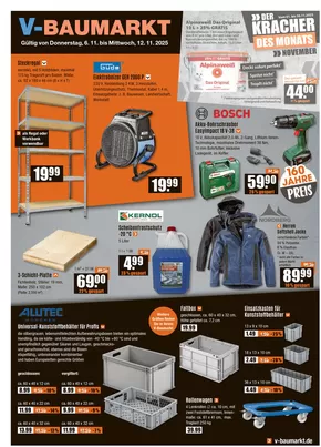 V Baumarkt Katalog in Unterföhring | Tolles Angebot für alle Kunden | 2025-11-06T00:00:00.000Z - 2025-11-12T00:00:00.000Z