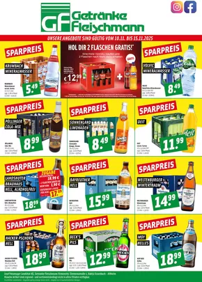Getränke Fleischmann Katalog | UNSERE ANGEBOTE SIND GÜLTIG- | 2025-11-10T00:00:00.000Z - 2025-11-15T00:00:00.000Z