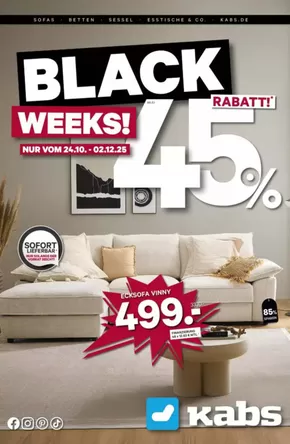 Kabs Polsterwelt Katalog in Bad Kötzting | Black  | 2025-11-10T00:00:00.000Z - 2025-12-02T00:00:00.000Z
