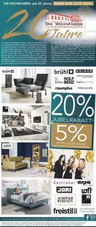 Die Wohnfabrik Katalog | 20% Jubelrabatt | 2025-11-11T00:00:00.000Z - 2025-12-31T00:00:00.000Z