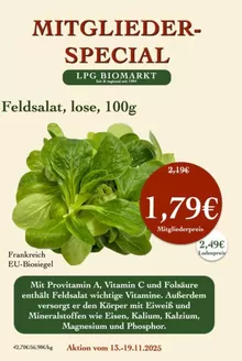 LPG Biomarkt Katalog in Hamburg | Mitgliederspecial | 2025-11-13T00:00:00.000Z - 2025-11-19T00:00:00.000Z