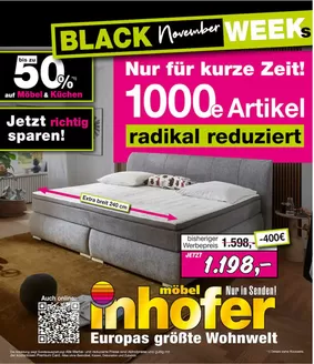Möbel Inhofer Katalog in Köln | Nur Fur Kurze Zeit! 1000e Artikel Redikal Reduziert | 2025-11-13T00:00:00.000Z - 2025-11-22T00:00:00.000Z