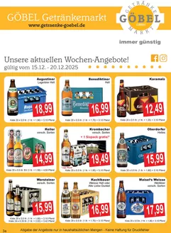 Getränke Göbel Katalog in Stuttgart | Attraktive Angebote entdecken | 2025-12-15T00:00:00.000Z - 2025-12-20T00:00:00.000Z