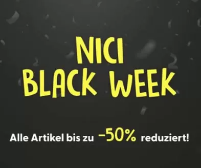 Nici Katalog in Bochum | Black Week Alle Artikel Bis Zu -50% Off Reduziert! | 2025-11-21T00:00:00.000Z - 2025-12-13T00:00:00.000Z