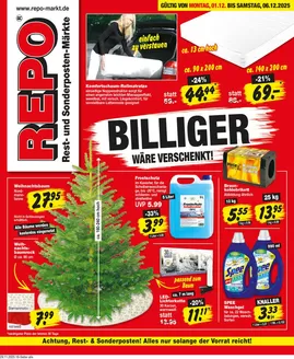 Repo Markt Katalog in Bad Frankenhausen-Kyffhäuser | Tolles Angebot für alle Kunden | 2025-12-01T00:00:00.000Z - 2025-12-06T00:00:00.000Z