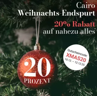 ikarus Katalog in Elsenfeld | Cairo Weihnachts Endspurt 20% Rabatt Auf Nahezu Alles | 2025-12-11T00:00:00.000Z - 2025-12-23T00:00:00.000Z
