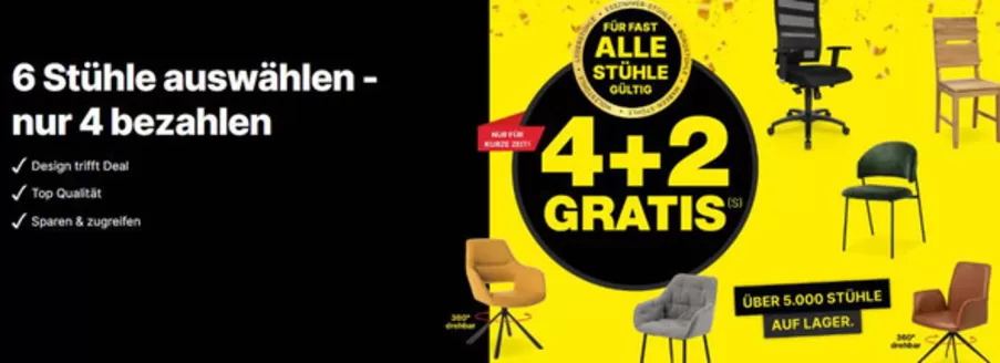 Hofmeister Katalog in Stuttgart | 6 Stuhle Auswahlennur 4 Bezahlen | 2025-12-19T00:00:00.000Z - 2026-01-06T00:00:00.000Z