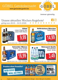 Getränke Göbel Katalog in Schönaich | Getränke Göbel flugblatt | 2026-01-26T00:00:00.000Z - 2026-01-31T00:00:00.000Z