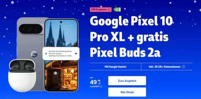 O2 Katalog in Pirmasens | Google Pixel 10 Pro XL + Gratis Pixel Buds 2a | 2025-12-22T00:00:00.000Z - 2026-01-06T00:00:00.000Z
