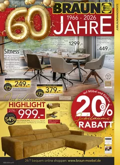 Möbel Braun Katalog in Roetgen (Tor zur Eifel) | 20% RABATT auf Möbel Und Küchen | 2026-01-29T00:00:00.000Z - 2026-12-31T00:00:00.000Z