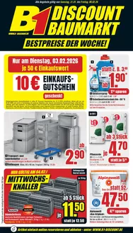 B1 Discount Baumarkt Katalog | B1 Discount Baumarkt flugblatt | 2026-01-31T00:00:00.000Z - 2026-02-06T00:00:00.000Z