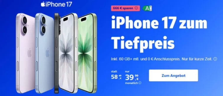 O2 Katalog in Ilmenau | iPhone 17 Zum Tiefpreis | 2026-02-16T00:00:00.000Z - 2026-03-07T00:00:00.000Z