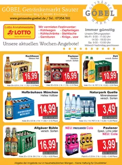 Getränke Göbel Katalog in Göppingen | Tolles Angebot für Schnäppchenjäger | 2026-03-02T00:00:00.000Z - 2026-03-14T00:00:00.000Z