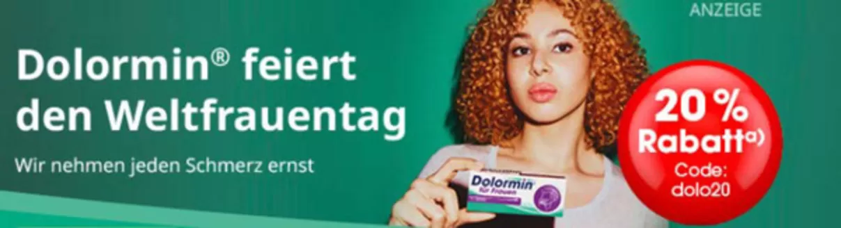 Apodiscounter Katalog in Friedberg (Bayern) | Dolormin Feiert Den Weltfrauntag | 2026-03-12T00:00:00.000Z - 2026-03-29T00:00:00.000Z