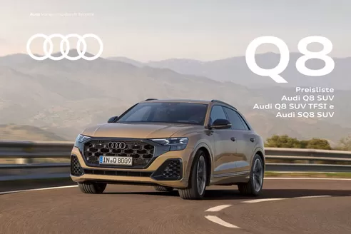Audi Katalog | Preisliste q8 suv q8 suv tfsi e sq8 suv | 2026-03-13T00:00:00.000Z - 2027-03-13T00:00:00.000Z