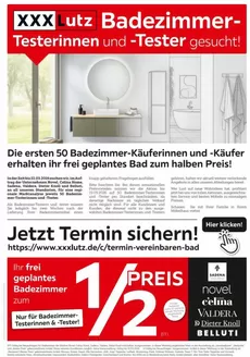 XXXLutz Katalog in Zwenkau | Badzimmertesterinnen und -tester gesucht | 2026-03-08T00:00:00.000Z - 2026-03-22T00:00:00.000Z
