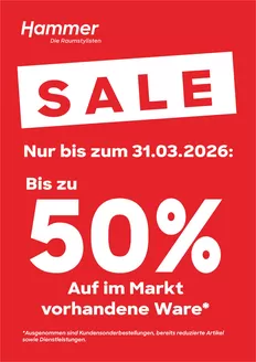 Hammer Katalog in Xanten | Bis Zu 50% Auf Im Markt Vorhanden Ware* | 2026-03-18T00:00:00.000Z - 2026-03-31T00:00:00.000Z