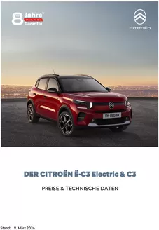 Citroën Katalog | Preisliste C3 09.03.2026 | 2026-04-01T00:00:00.000Z - 2026-12-31T00:00:00.000Z