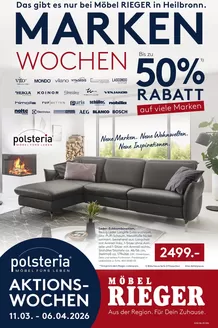 Möbel Rieger Katalog in Heilbronn | Tolle Rabatte auf ausgewählte Produkte | 2026-03-11T00:00:00.000Z - 2026-04-06T00:00:00.000Z