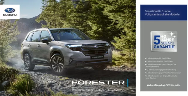 Subaru Katalog in Grünkraut | Tolles Angebot für Schnäppchenjäger | 2026-03-24T00:00:00.000Z - 2027-03-24T00:00:00.000Z