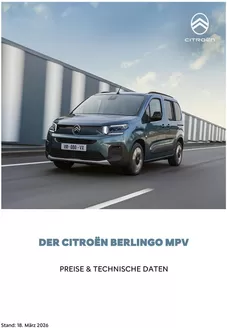Citroën Katalog in Rastatt | Preisliste Berlingo MPV 18.03.2026 | 2026-01-01T00:00:00.000Z - 2026-12-31T00:00:00.000Z