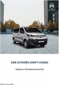 Citroën Katalog in Rastatt | Preisliste Jumpy Kombi 21 01 2026 | 2026-01-01T00:00:00.000Z - 2026-12-31T00:00:00.000Z