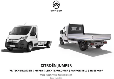 Citroën Katalog in Rastatt | Preisliste Citroen Jumper Pritschenwagen Kipper 17.03.2026 | 2026-01-01T00:00:00.000Z - 2026-12-31T00:00:00.000Z