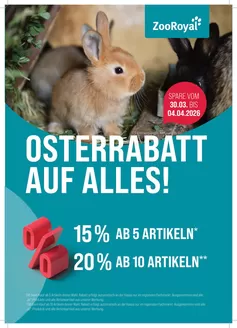 ZooRoyal Katalog in Ludwigsfelde | ZooRoyal Osteraktion | 2026-03-30T00:00:00.000Z - 2026-04-04T00:00:00.000Z