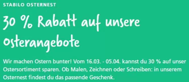 Stabilo Katalog in Weimar | 30% Rabatt Auf Unsere Isterangebote | 2026-04-01T00:00:00.000Z - 2026-04-05T00:00:00.000Z