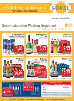 Getränke Göbel Katalog in Worms | Getränke Göbel flugblatt | 2026-03-30T00:00:00.000Z - 2026-04-11T00:00:00.000Z