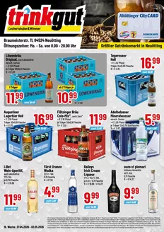 trinkgut Katalog in Waldkirch | Unsere besten Schnäppchen | 2026-04-27T00:00:00.000Z - 2026-05-02T00:00:00.000Z