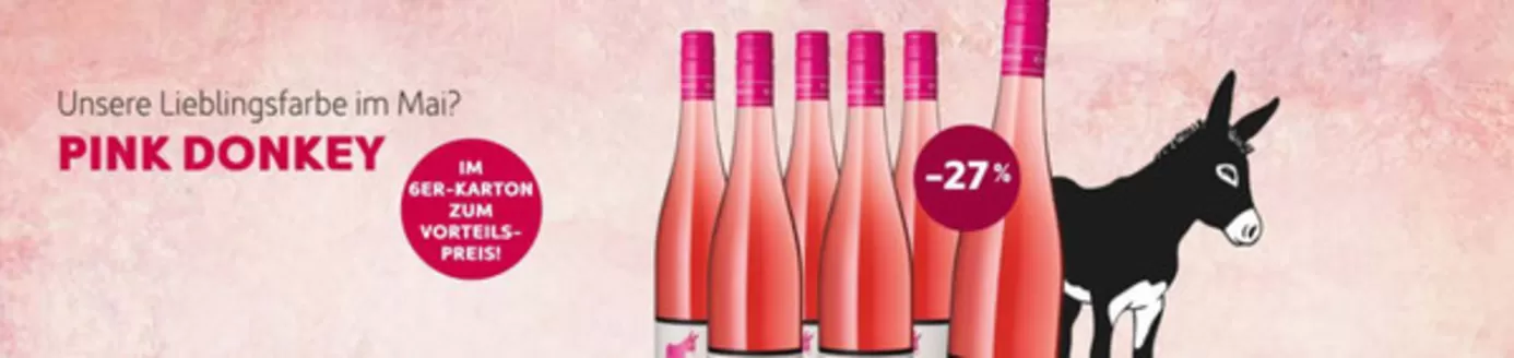 Vino Weinmarkt Katalog in Mainstockheim | Pink Donkey | 2026-05-04T00:00:00.000Z - 2026-05-14T00:00:00.000Z