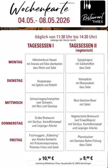 Thiex Katalog | Wochenkarte -  | 2026-05-05T00:00:00.000Z - 2026-05-08T00:00:00.000Z