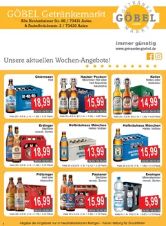 Getränke Göbel Katalog | Getränke Göbel flugblatt | 2026-05-04T00:00:00.000Z - 2026-05-16T00:00:00.000Z