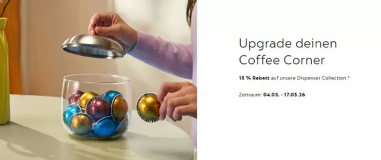 Nespresso Katalog | Upgrade Deinen Coffe Corner | 2026-05-15T00:00:00.000Z - 2026-05-17T00:00:00.000Z