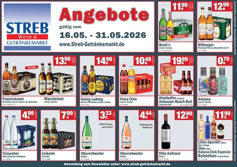 Streb Getränkemärkte Katalog |  Angebote `  | 2026-05-15T00:00:00.000Z - 2026-05-31T00:00:00.000Z