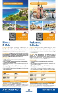 Netto Reisen Katalog in Neu Kaliß | REWE Reisen Prospekt 2026 03 Busreise Riviera Krakau Schlesien | 2026-04-01T00:00:00.000Z - 2026-11-30T00:00:00.000Z