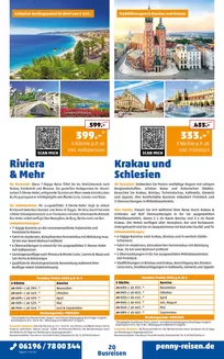 Penny Reisen Katalog in Neu Kaliß | PENNY Reisen Prospekt 2026 03 Busreise Riviera Krakau Schlesien | 2026-04-01T00:00:00.000Z - 2026-11-30T00:00:00.000Z