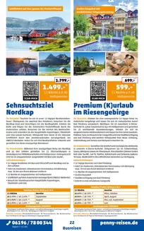 Penny Reisen Katalog in Neu Kaliß | PENNY Reisen Prospekt 2026 02 Busreise Nordkap Riesengebirge | 2026-03-01T00:00:00.000Z - 2026-10-31T00:00:00.000Z