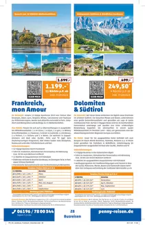 Penny Reisen Katalog in Neu Kaliß | PENNY Reisen Prospekt 2026 01 Busreise Frankreich Dolomiten Suedtirol | 2026-03-01T00:00:00.000Z - 2026-11-30T00:00:00.000Z