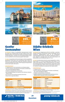 Penny Reisen Katalog in Neu Kaliß | PENNY Reisen Prospekt 2026 01 Busreise Wien Genfer Seen | 2026-02-01T00:00:00.000Z - 2026-10-31T00:00:00.000Z
