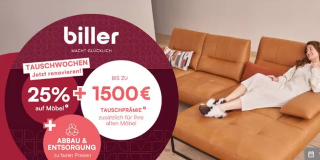 Möbel biller Katalog | Tauschwochen Jetzt Renovieren! | 2026-05-26T00:00:00.000Z - 2026-06-10T00:00:00.000Z
