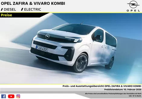 Opel Katalog | Zafira Preisliste Preislistendatum 10Februar2026 | 2026-06-01T00:00:00.000Z - 2027-06-01T00:00:00.000Z