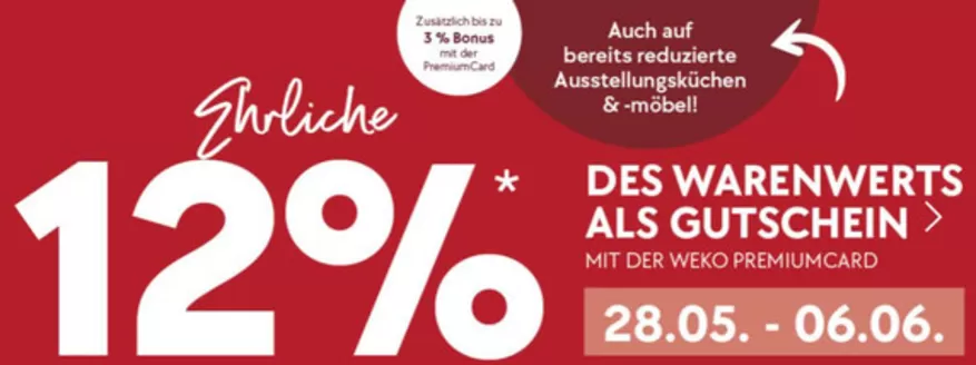Weko Möbel Katalog in Mainz | 12% Auf Das Zusatzsortiment | 2026-06-02T00:00:00.000Z - 2026-06-06T00:00:00.000Z