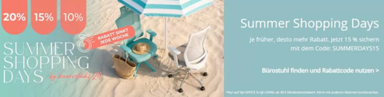 Buerostuhl24 Katalog | Summer Shopping Days | 2026-06-10T00:00:00.000Z - 2026-06-23T00:00:00.000Z