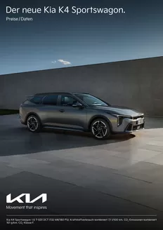 KIA Prospekt in Coburg | Kia Germany K4 Sportswagon Preisliste | 2026-06-16T00:00:00.000Z - 2027-06-16T00:00:00.000Z