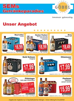 Getränke Göbel Katalog | Tolles Angebot für alle Kunden | 2026-06-29T00:00:00.000Z - 2026-07-11T00:00:00.000Z